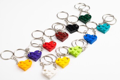 Brick Heart Keychain Set | Couples Keychain | Anniversary Gift | Valentines Day | Galentines | Best Friends - image5